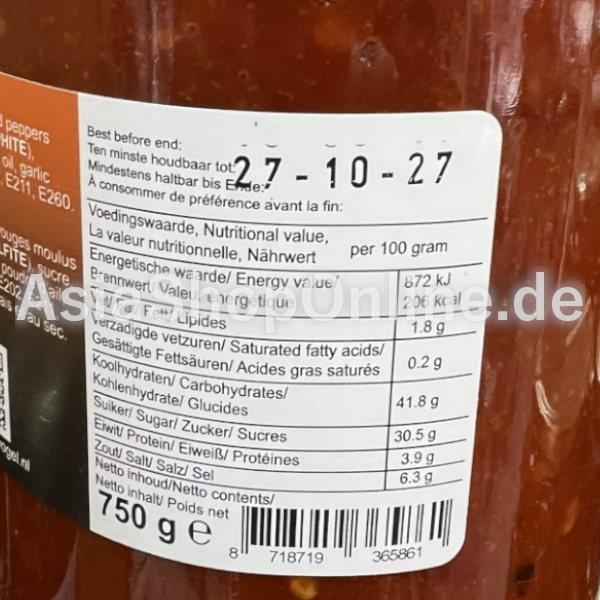 Sambal Badjak Extra Heet - Koningsvogel - 750 g