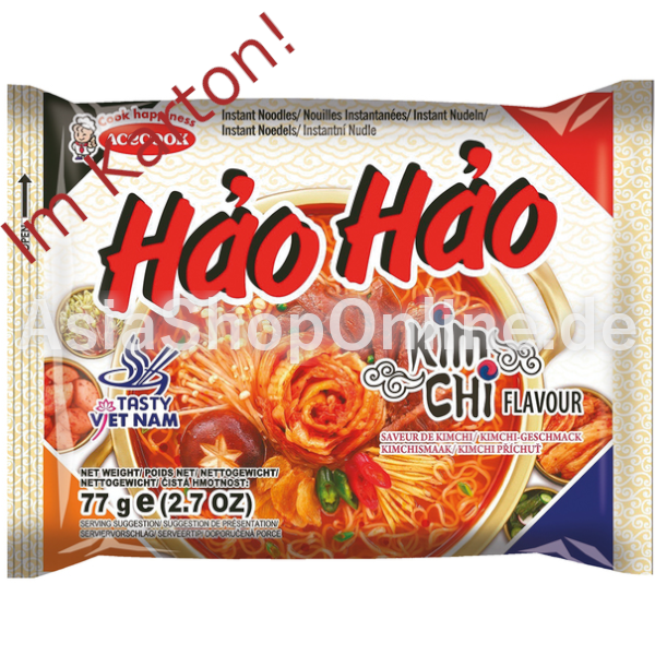 Instantnudeln Kimchigeschmack Karton - HaoHao - 30x77g
