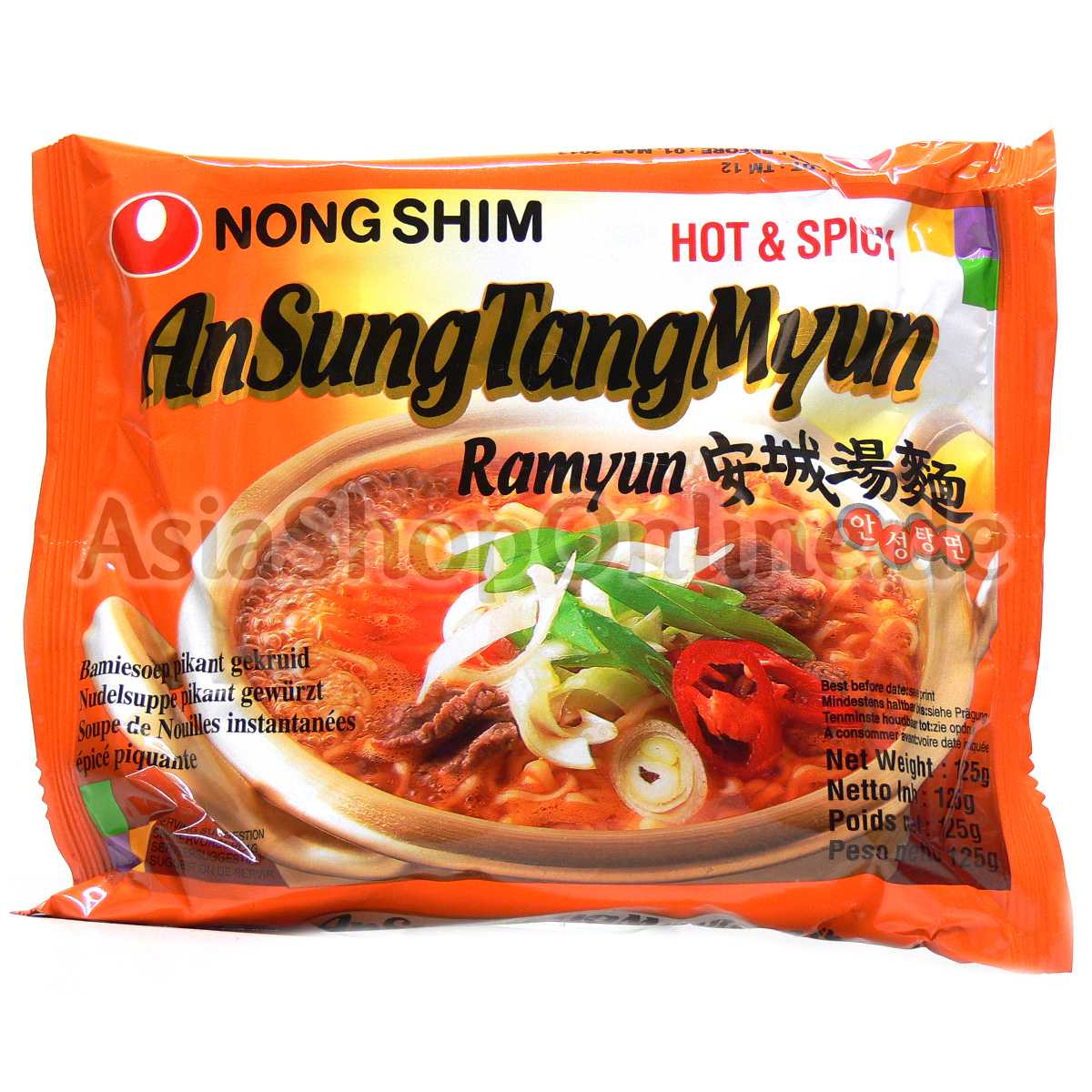 AnSungTangMyun scharf würzige Instantnudeln - Nong Shim - 125g