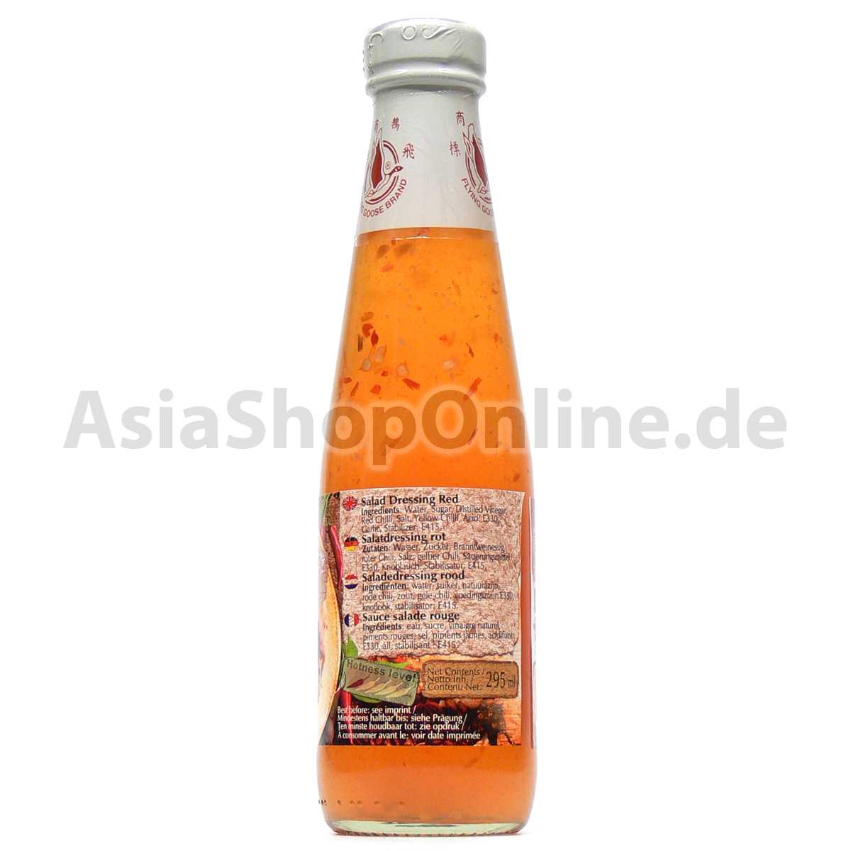 Asiatisches Salatdressing rote Chilis - Flying Goose - 295ml