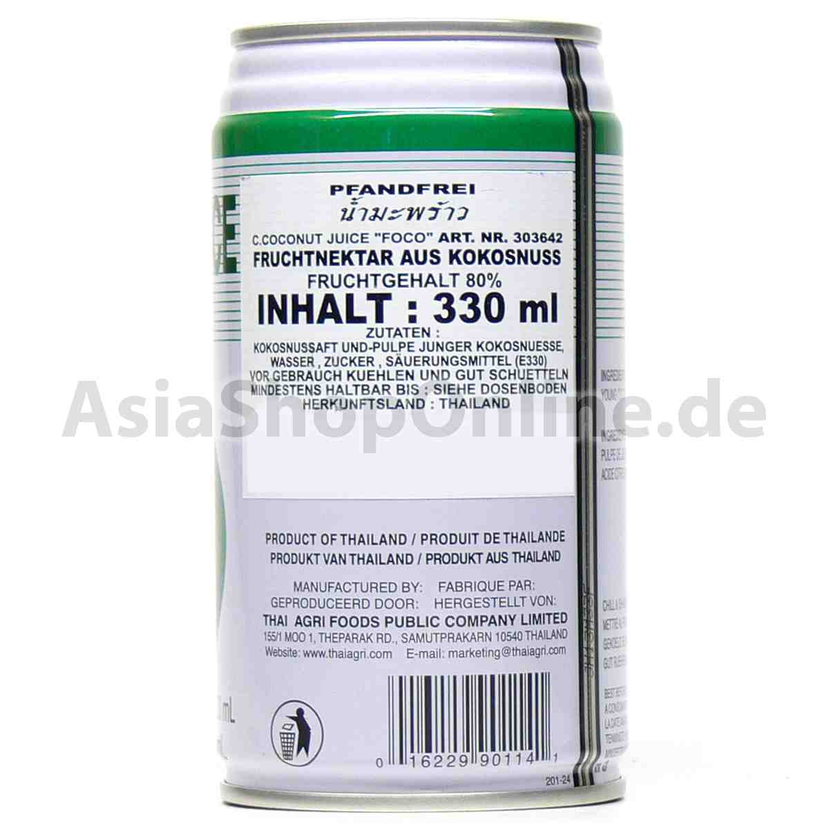 Kokosgetränk Kokosnektar 80% - Foco - 350ml