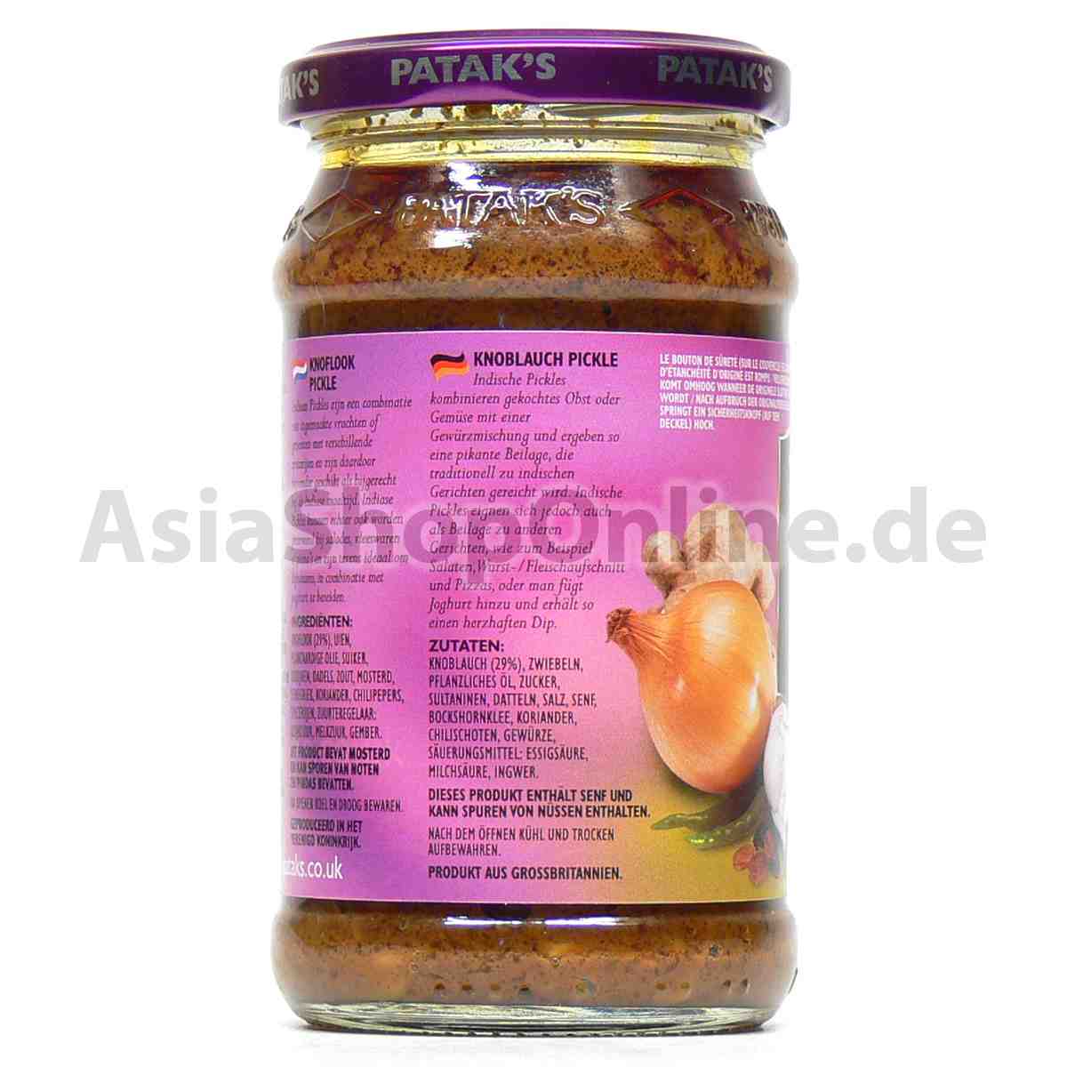 Knoblauch Pickle eingelegter Knoblauch - Pataks - 250ml