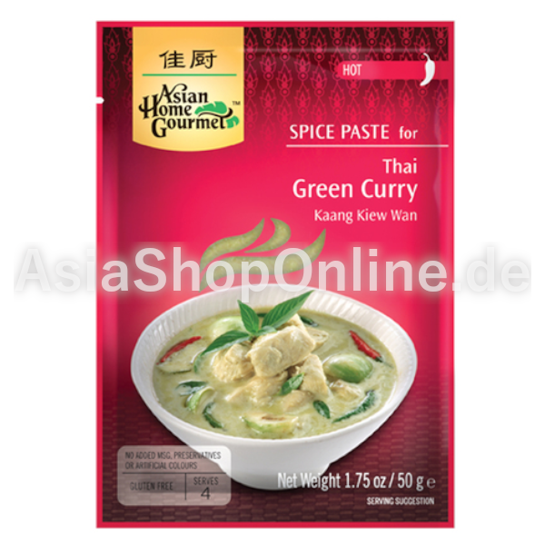 Thailändisches Grünes Curry Würzpaste - Asian Home Gourmet - 50g