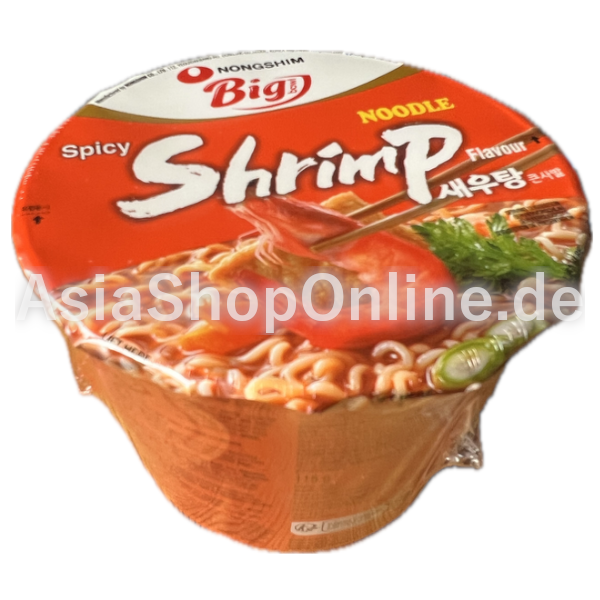 Instant BIG Bowl Soup Shrimp Noodle - NONG SHIM - 115g