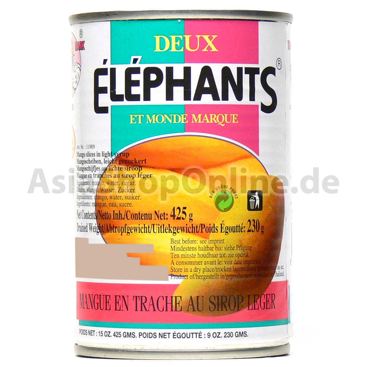 Mangoscheiben leicht gezuckert - Twin Elephants - 230g
