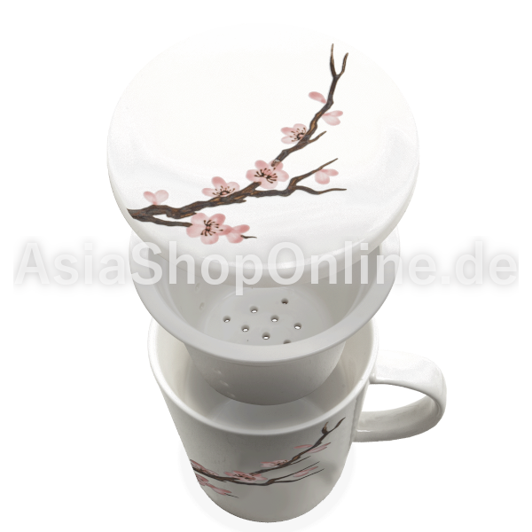 Teebecher mit Filter 9,5 cm Sakura Blüte - Royal Tea - 1 St