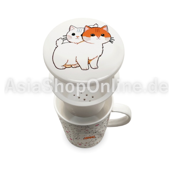 Teebecher mit Filter 9,5 cm Katze - Royal Tea - 1 St