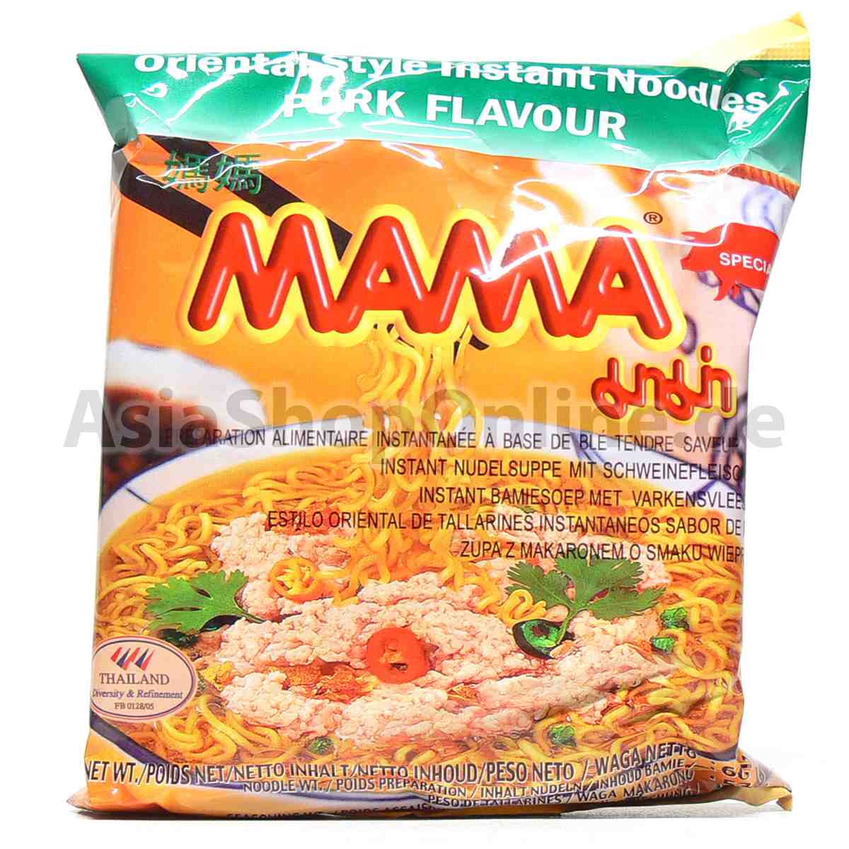 Instant-Nudeln Schweinefleisch Geschmack - Mama - 60 g