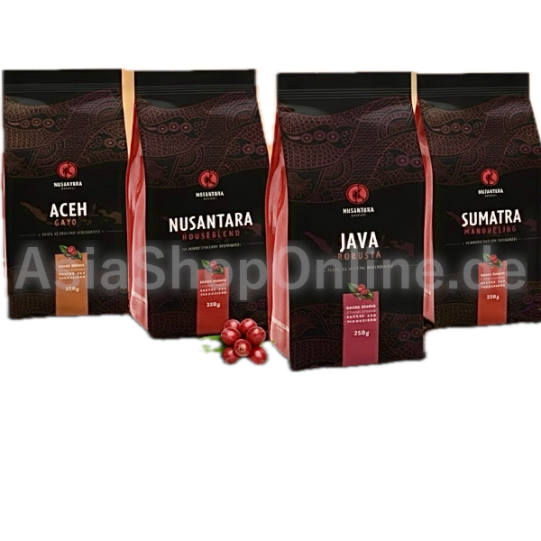 Premium Kaffeebohnen - Nusantara Kaffee - 4x250g