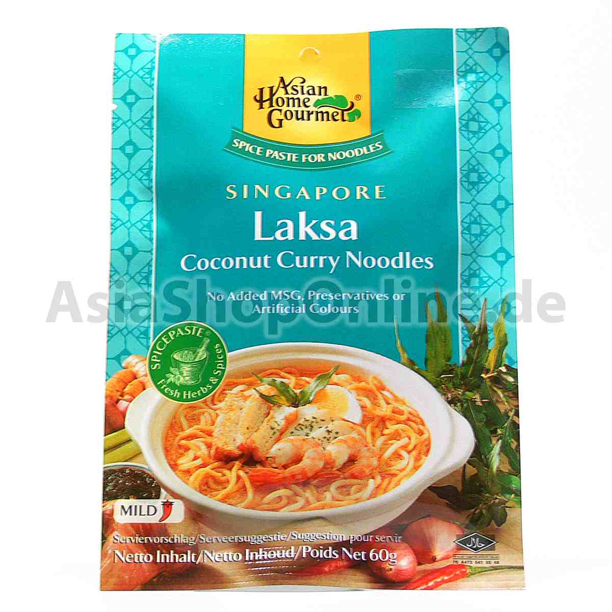 Laksa Paste für Singapur Laksa Suppe - Asian Home Gourmet - 50g