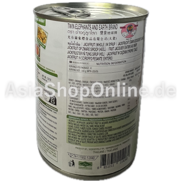 Jackfrucht Leicht Gezuckert -  Twin Elephants - 230g