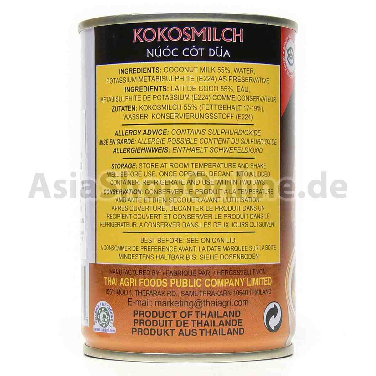 Kokosmilch Kokosnussmilch zum Kochen - Aroy-D - 400 ml