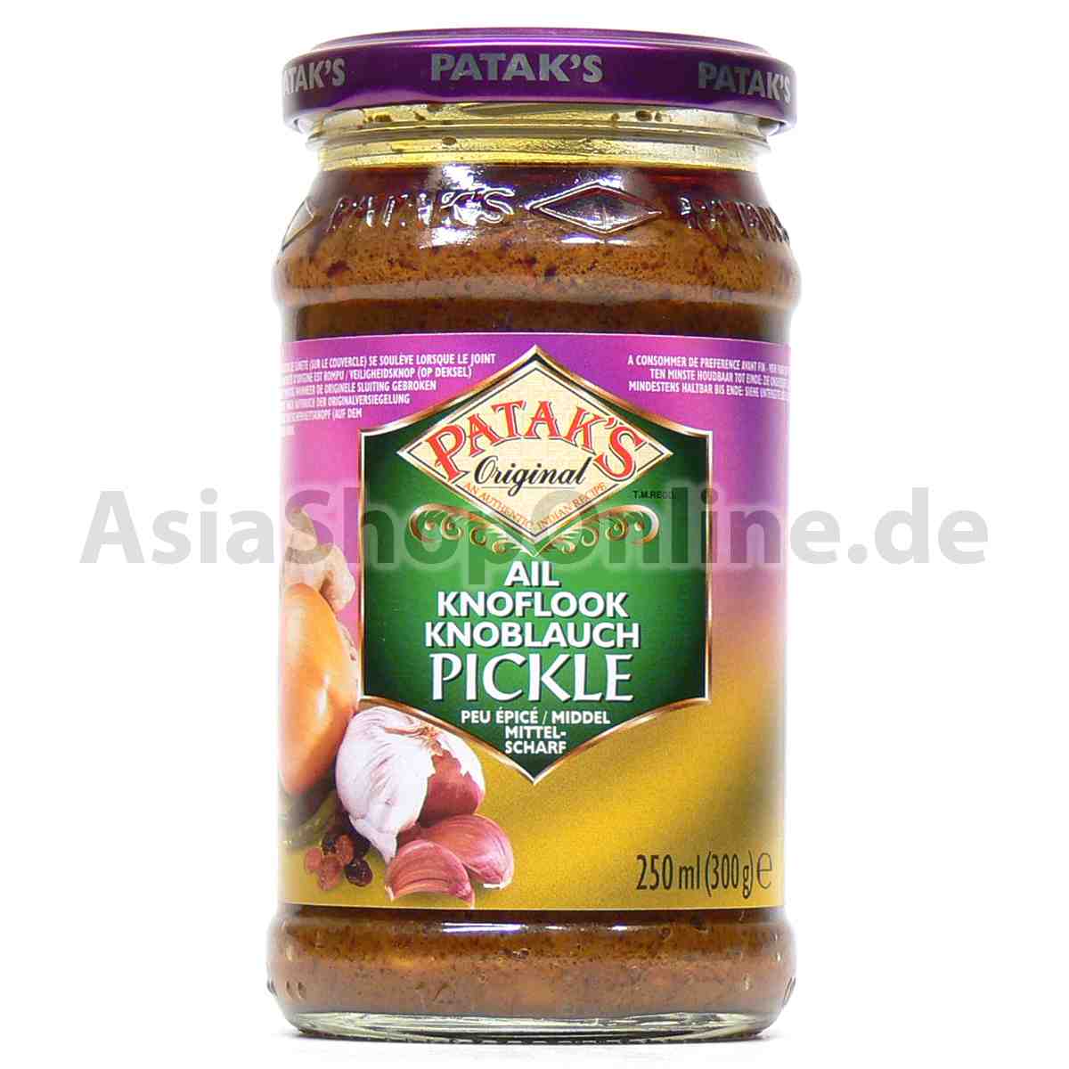 Knoblauch Pickle eingelegter Knoblauch - Pataks - 250ml