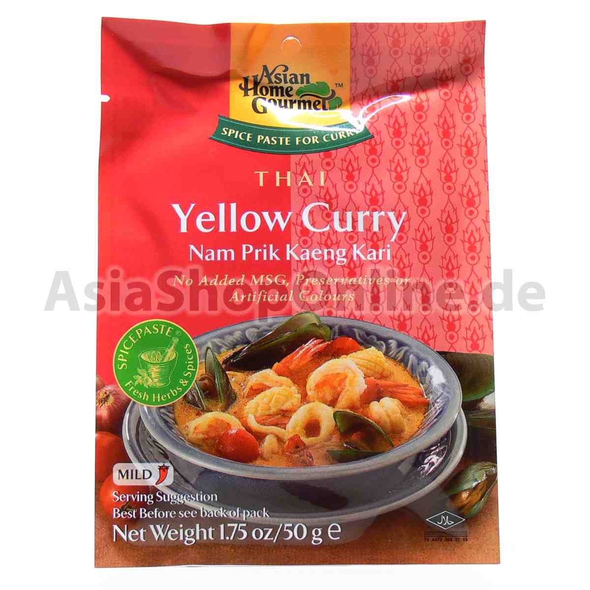 Currypaste für thailändisches gelbes Curry - Asian Home Gourmet - 50g