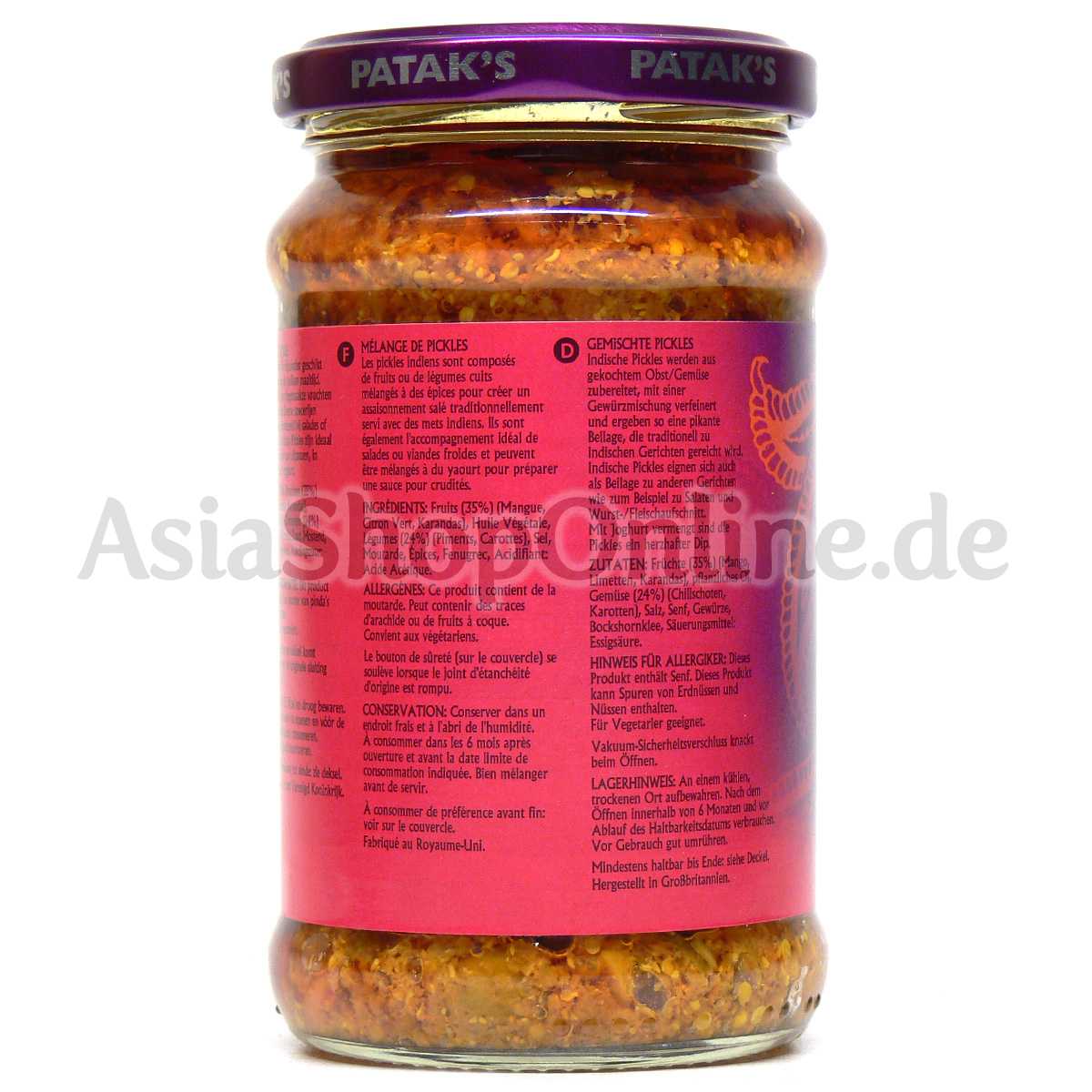 Mixed Pickle - Pataks - 283g