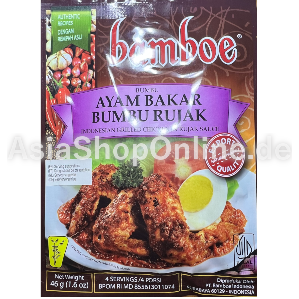 Gewürzpaste Bumbu Rujak gegrilltes Hähnchen - Bamboe - 46g