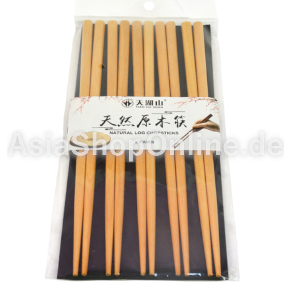 Essstäbchen Natur Holz - NF - 5Paar