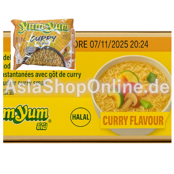 Instantnudeln Currygeschmack Karton - YumYum - 30x60g
