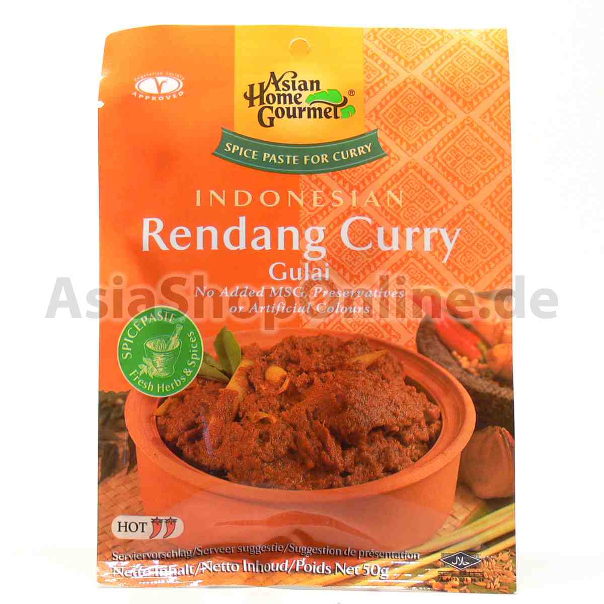 Currypaste für indonesisches Rendang - Asian Home Gourmet - 50g