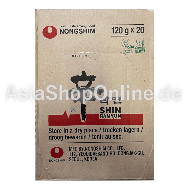 Instantnudeln Shin Ramyun Karton - Nongshim - 20x120g