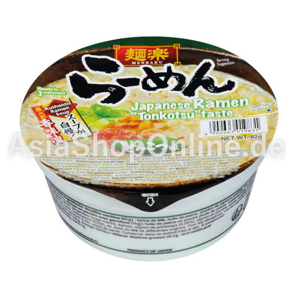 Menraku Cup RAMEN Tonkotsu TASTE - Hikari - 82g