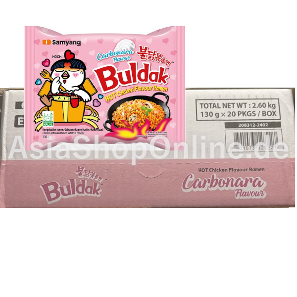 Buldak Carbonara scharfe Instantnundeln Karton - Samyang - 20x130g